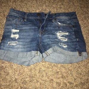 Aeropostale ripped jean shorts